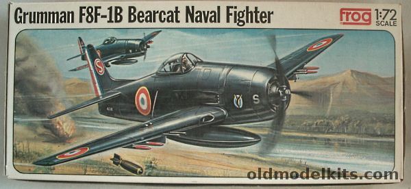 Frog 1/72 Grumman F8F-1B Bearcat Naval Fighter - VF-72 USS Leyte (CV-32) or GC1/21 French Air Force Bac-Mai (Hanoi) 1952 - (F8F1B), F407 plastic model kit